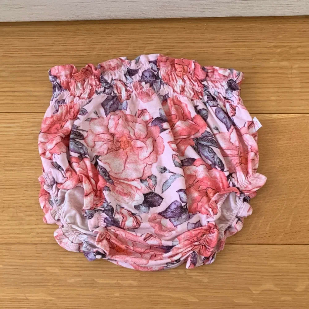 Posh Peanut Pink and Purple Floral Diaper Cover